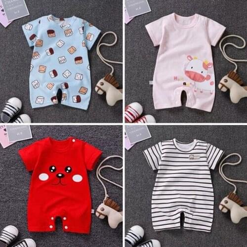 Baby Rompers Summer New Baby Boys Girls Clothing Newborn Infant Short Sleeve Jumpsuit Cotton Toddler Climbing Suit Clothing