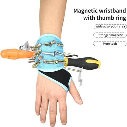 Magnetic Wristband Portable Tool Bag Electrician Wrist Tool Belt Screws Nails Drill Bits Holder Repair Tools