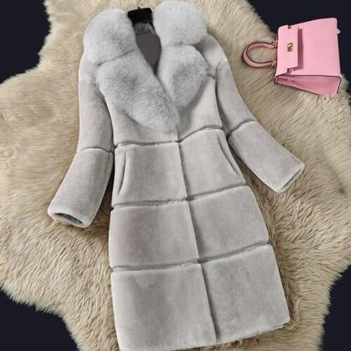 Fashion Womens Winter Coats Womens Artificial Coats Pure Colors Elegant Thick Warm Fashion Coats Long Vacation Coats 2021 New