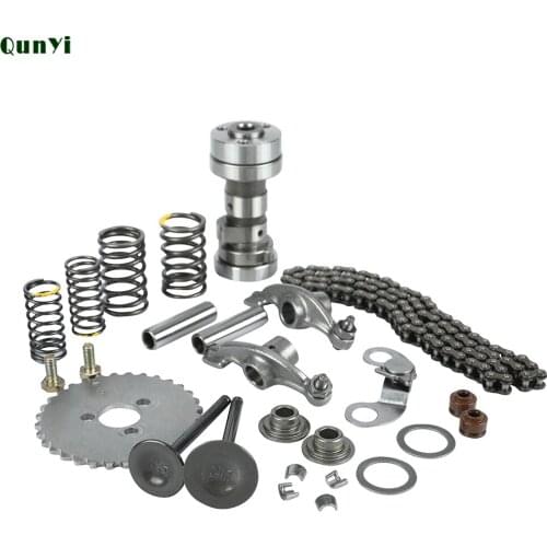 Motorcycle Cylinder Head Parts Camshaft Intake Exhaust Valve Springs Rocker Timing Chain For lifan 125cc Horizontal EngineS