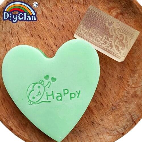 Cartoon animal shape Patterns happy monkey Resin Soap Stamps Chapters DIY Soap Molds Soap Stamps monkey style Z0106H