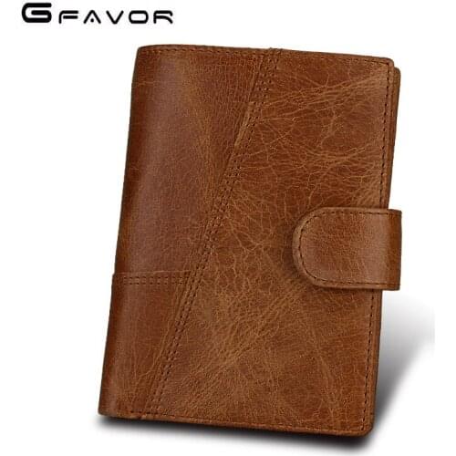 Genuine Crazy Horse Leather Men Wallet Short Multifunction Coin Purse Vintage Cowhide Small Wallet Large Capacity Card Holder