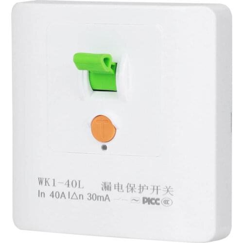 40A Electric Leakage Protector Wall Socket Switch for Air Conditioner Electric Water Heater Leakage Protection Switch