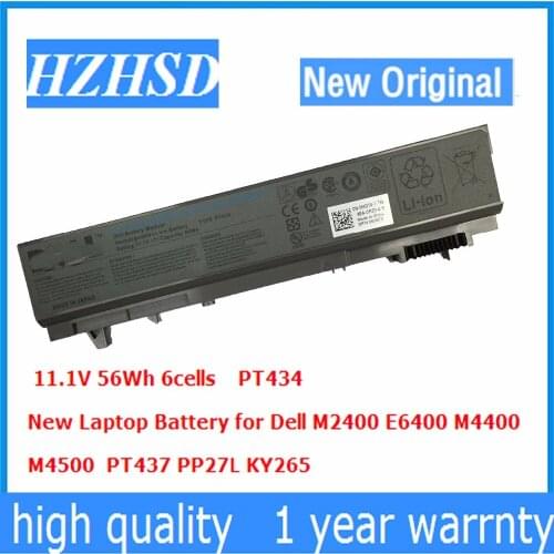 11.1V 56wh New Original PT434 Laptop Battery For Dell E6400 E6410 E6500 E6510 PT435 KY477 FU274 FU571 MP303 NM633 MP307 NM631