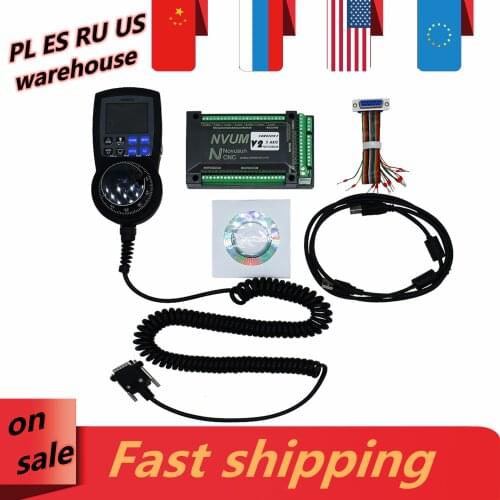 NVUM NVEM CNC motion card 3/4/5/6 axis USB Ethernet 200Khz controller board + 6 axis MPG support Microstep servo drive system