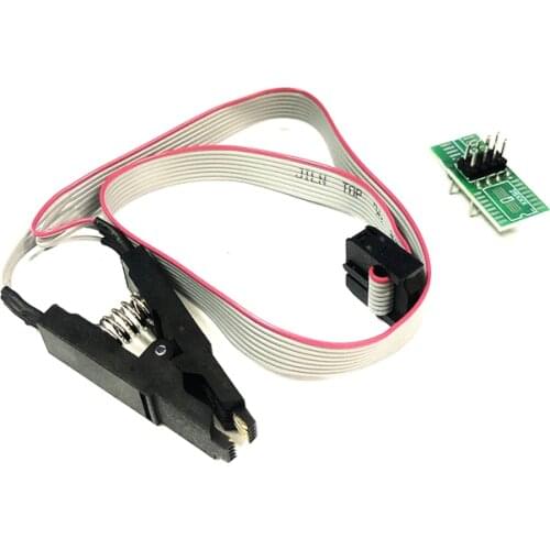 Update version SOIC8 SOP8 Test Clip For EEPROM 93CXX / 25CXX / 24CXX in-circuit programming+2 adapters