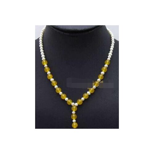 6-7mm White Natural Pendant Pearl Necklace for Women Red Coral 17'' Chokers