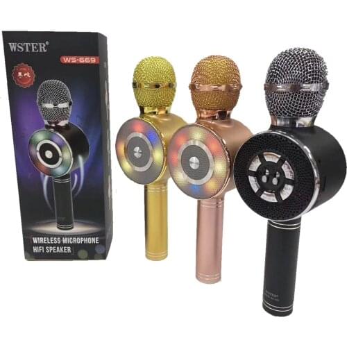 Professional Bluetooth Wireless Microphone Karaoke Microphone Speaker Handheld Music Player MIC Singing Recorder KTV Microphone