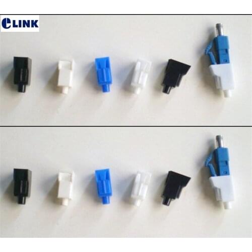 500pcs fiber LC dust cap white for LC optical fibre connector attenuator protective plug white plastic free shipping SX ELINK