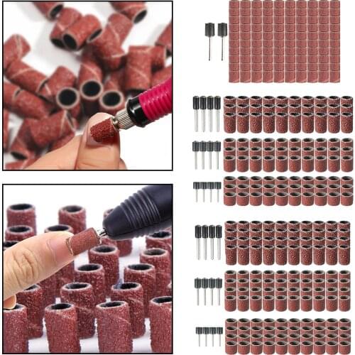 Rotary Tool Sanding Band Sleeves Accessories Nail Grinding Mandrels Drum Sander Set Drilling Abrasive Supplies