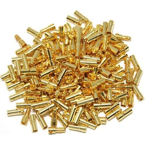 20pair/lot 3.5 mm male & female golden banana plug bullet connector plug for RC battery ESC motor