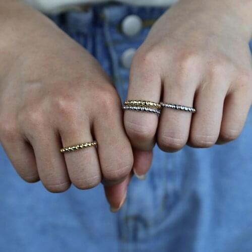 High quality gold silver color high polishing twist rope finger ring open adjusted finger rings for women wholesale