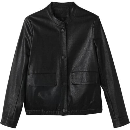 Women Pu Leather Jackets New Fashion Soft Leather Jackets Punk Coat Slim Streetwear Female Faux leather Outerwear Women Clothing