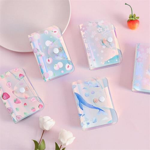 Cherry Blossom Credit Card Holder Laser PVC Card Case Business Card Holder Id Card Holder Organizer Card Wallets for Women