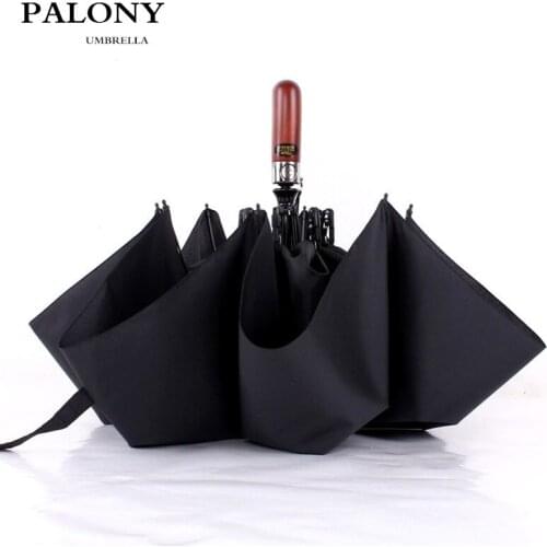 125cm Big Top Quality Umbrella Men Rain Woman Windproof Large Paraguas Male Women Sun 3 Floding Big Umbrella Outdoor Parapluie