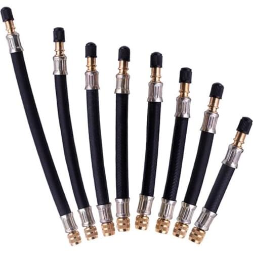 1pc Tires Pump Extension Rubber Hose Valve Adapter Flexible Tube Tyre Valve