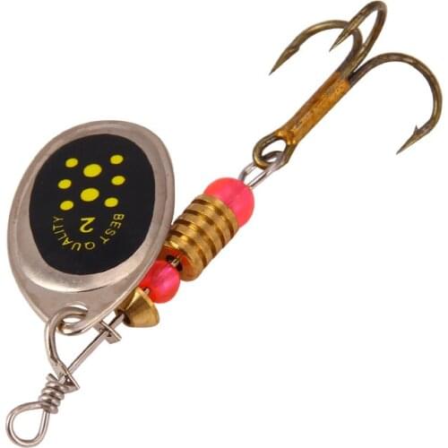 1PCS Rotating Metal Spinner Fishing Lure Hard Bait55mm Artificial Bait Wobblers Fishing Bait Carp Bass Pike Fishing Tackle Lure