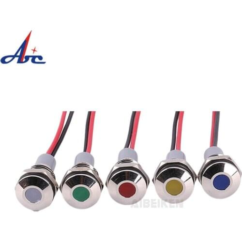 10mm Waterproof Metal LED Pilot Lamp Motorcycle AC 220 Volt LED Indicator Lights