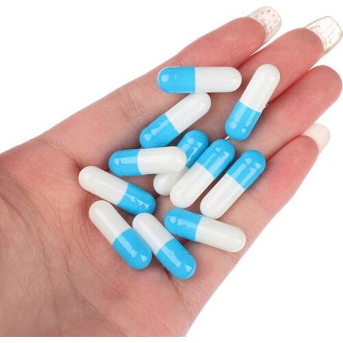 100 Stuks/Fles Lege Harde Gelatine Capsule Maat 0 # Gel Geneeskunde Pil Vitaminen Persoonlijke Pil Gevallen splitters n2o capsu