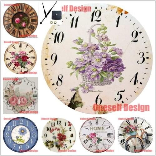 2020 top popular new 5d diamond painting flower clock diy diamond embroidery full set clock flower Christmas home wall sticker