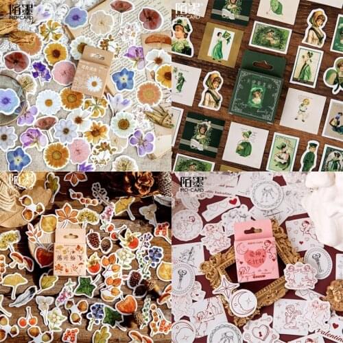 46pcs/box vintage Flower Poem greeting envelope Seal stickers Decorative DIY Stickers