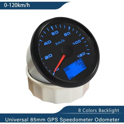 85mm GPS Speedometer Velometer 0-200KM/H Speed Odometer Mileage 9-32V With 8 Different Backlight Available