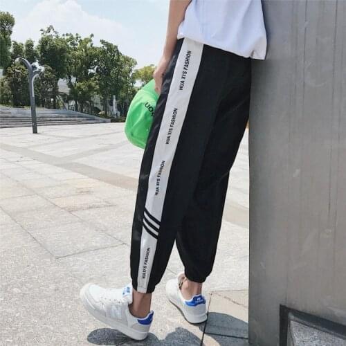 Male Side Striped Joggers Spring White Track Pants Men Streetwear Joggers Pants 2021 Mens Harajuku Hip Hop