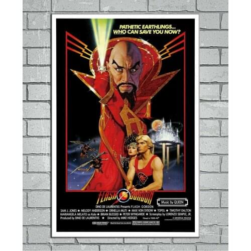 Flash Gordon Movie 1980 Film Sam J. Jones Max Von Silk Fabric Wall Poster Art Decor Sticker Bright