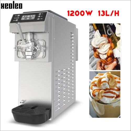 XEOLEO Single flavor ice cream machine Commercial 13L/h soft ice cream maker Hard stainless steel Intelligent LED touch 1200W