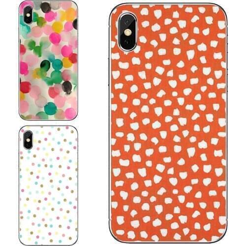 For Huawei P30 P40 P20 P7 P8 P9 P10 Lite Plus Pro 2015 2016 2017 Mini Polka-Dots-design-cute Soft TPU Phone Cover