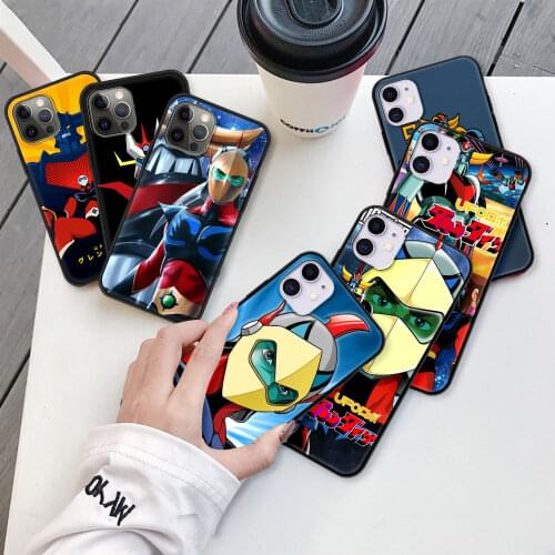 UFO Robot Goldorak Case for Apple iPhone 11 7 8 Plus X XR XS 12 Pro Max 6 6S Black Soft Phone Cover 5 5S SE 2020 Protect Shell