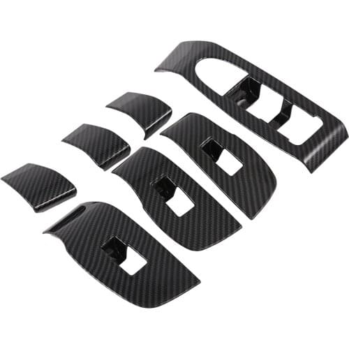 New Arrival Armrest Cover Car Accessories Trims Interior Decorative Black Window Rise Cover Glass Button Cover For CX-30 2020