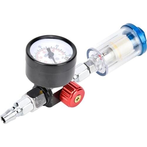 Spray Gun Air Regulator Gauge Adjust Air Pressure Regulator Gauge Water Oil Trap Filter Separator for Car Repair Painting Tool