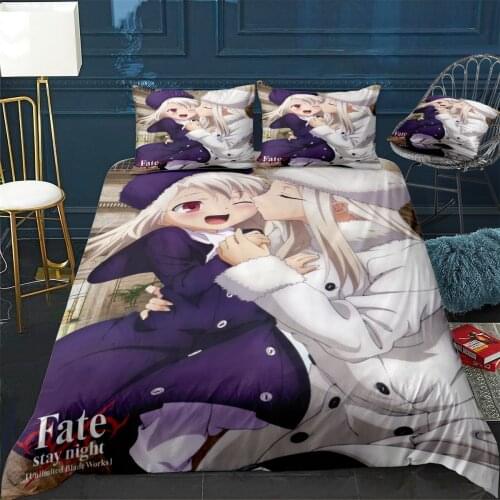 Illyasviel von Einzbern Duvet Cover Comfortable Quilt Home Decora Design Universal Bedding Set Bedclothes+Pillowcase 3pcs