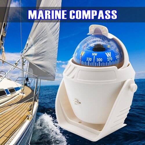 Pivoting Marine Navigation Positioning Compass with LED Light Compass Guide Ball Waterproof For Sea Marine Boat Vehicle Car