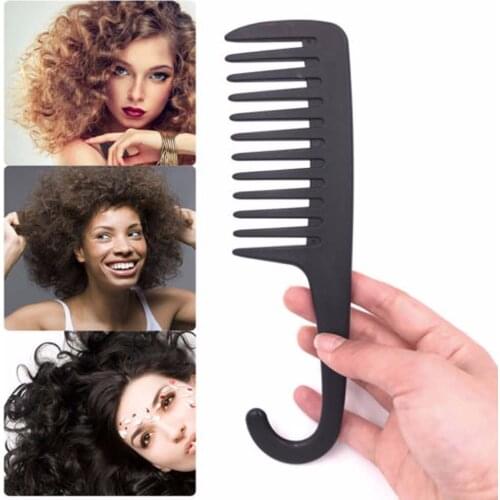 1pc Wide Tooth Shark Plastic Comb Detangler Curly Hair Salon Hairdressing Comb Massage For Hair Styling Tool Shower Comb New