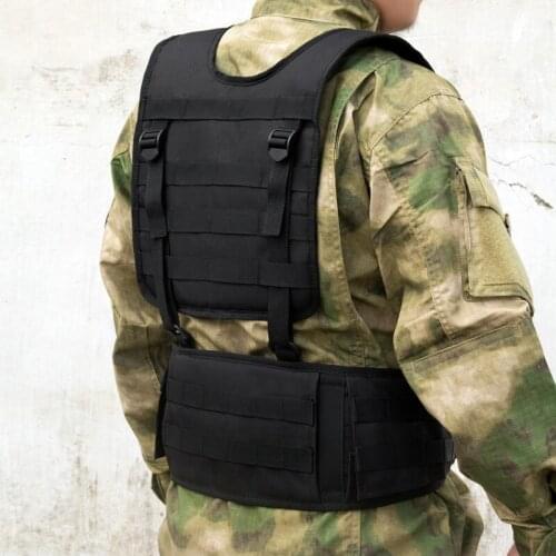 Adjustable Military MOLLE Tactical Waist Belt Men Wargame Camouflage VEST Outdoor Equipment Hunting Apparel Accessories