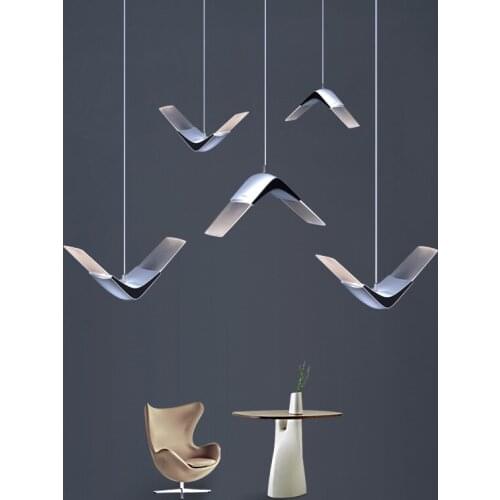 Modern geometric art Pendant Lights Nordic line Hanging Lamp Loft Industrial Home Decor Kitchen Light Fixture Luminaire