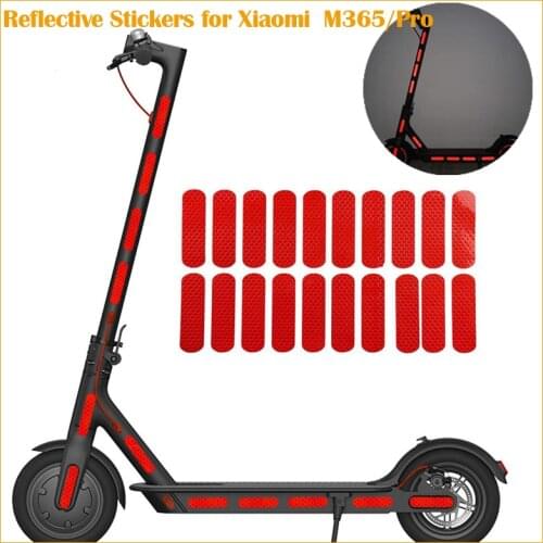 Scooter Body Reflective Sticker Night Safety Warning Strip wheel Hub Sticker for Xiaomi M365/Pro Electric Scooter Accessories