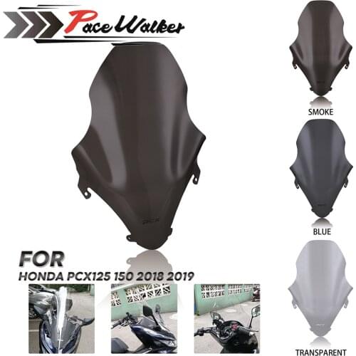 Hight Quality Motorcycle Smoke Transparent ABS Windshield Windscreen For Honda pcx 125 PCX125 150 2018 2019