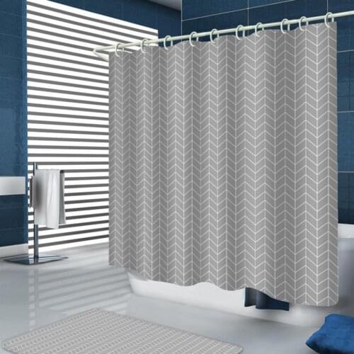 38 Curtain Hotel Heavy Weight Shower Curtain Waterproof and Mildew Free Bath Curtains Gray 180*200CM Shower Curtains