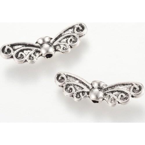1KG Alloy Metal Wing Beads for Jewelry Making DIY Bracelet Necklace Findings Accessories Finding Lead Free Cadmium Free
