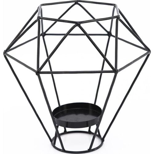 1PC Geometric Candlestick Nordic Minimalist Style Ornaments Wall Sconce Matching Steel Small Tealight Candle Holders MK 038