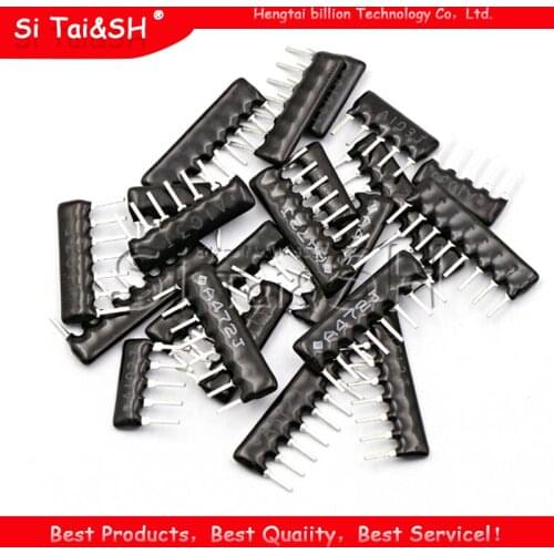 10pcs DIP exclusion Network Resistor array 9pin 100 220 330 470 510 680 1K 1.2K 1.5K 2K 2.2K 3.3K 4.7K 5.1K 5.6K 10K 100K ohm