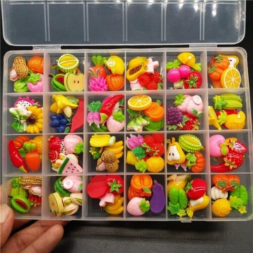 One Box 3D Acrylic Resin Charms for Nails, Pom Pom Flower Nail Bear Candy Design Nail Charms for Nail Art Decoration & DIY