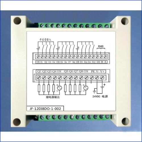 12-way Switch Input 8 Relay/Isolation RS485 Support Configuration MODBUS-RTU JF