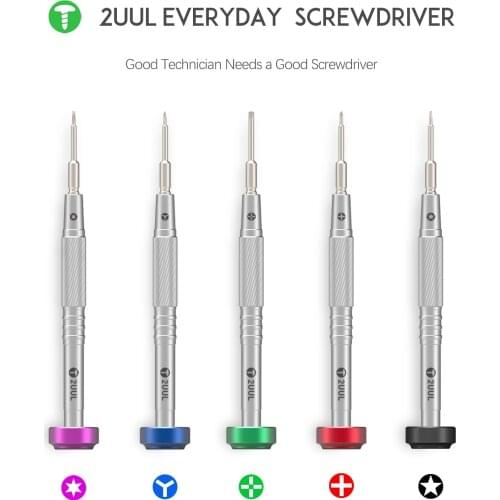 2UUL Precise Magnetic Screwdriver 5-Point 0.8 Convex Cross HEX T2 Phillips 1.5 Y-Type 0.6 For IPhone Android Repair Tool