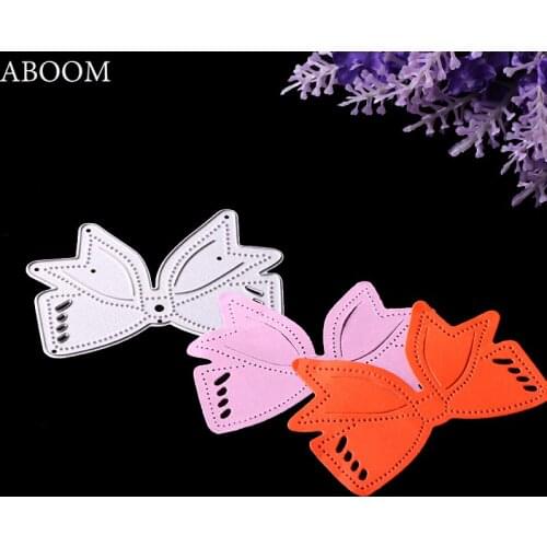 ABOOM New 1PC Cute Bowknot Metal Craft Die Cutting Dies For Scrapbooking DIY Christmas Wedding Halloween Cards Die Cut Template