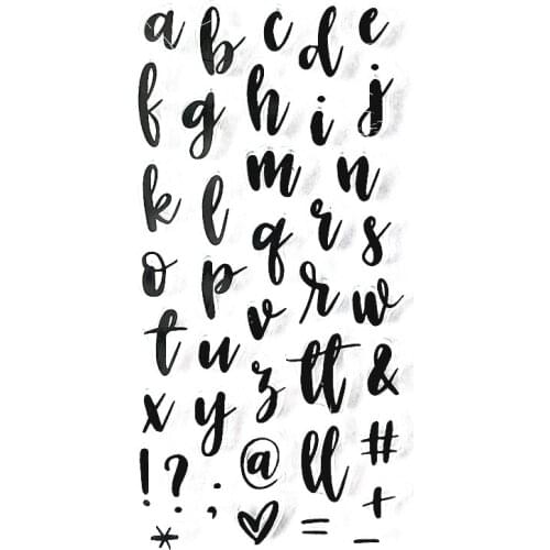 English word lowercase letter alphabet Clear Stamp Transparent Silicone Stamp Seal Sheet For Scrapbooking Photo Album Decoration