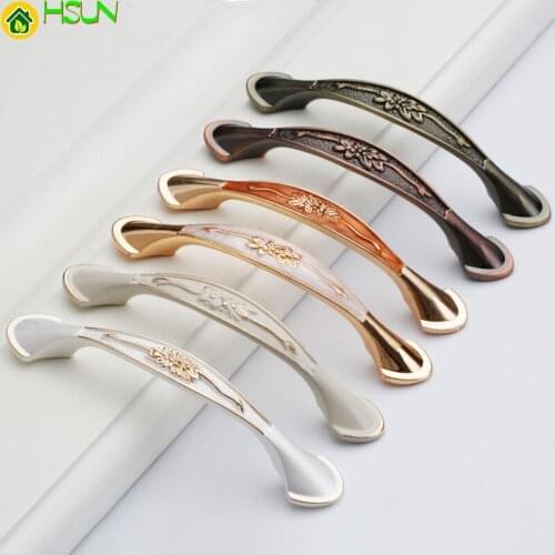 White Handles for Cabinet Kitchen Handle Cupboard Pulls Drawer Knobs European Antique Furniture Handle